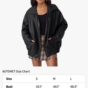 Elegant Black Leather Jacket for Women